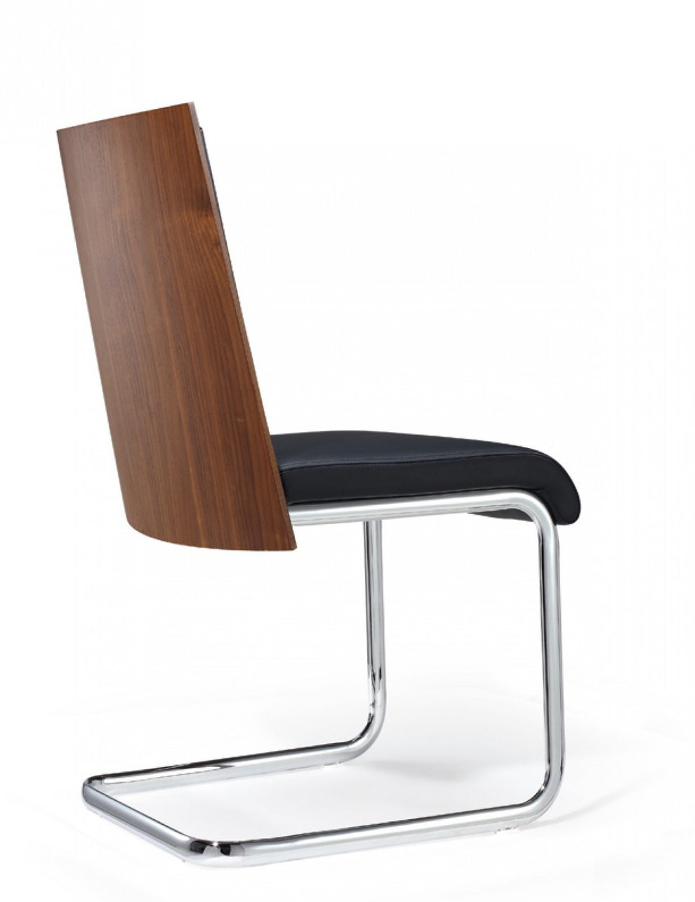 Morgan - Modern Black & Walnut Dining Chair (Set Of 2) By Homeroots | Dining Chairs | Modishstore - 2