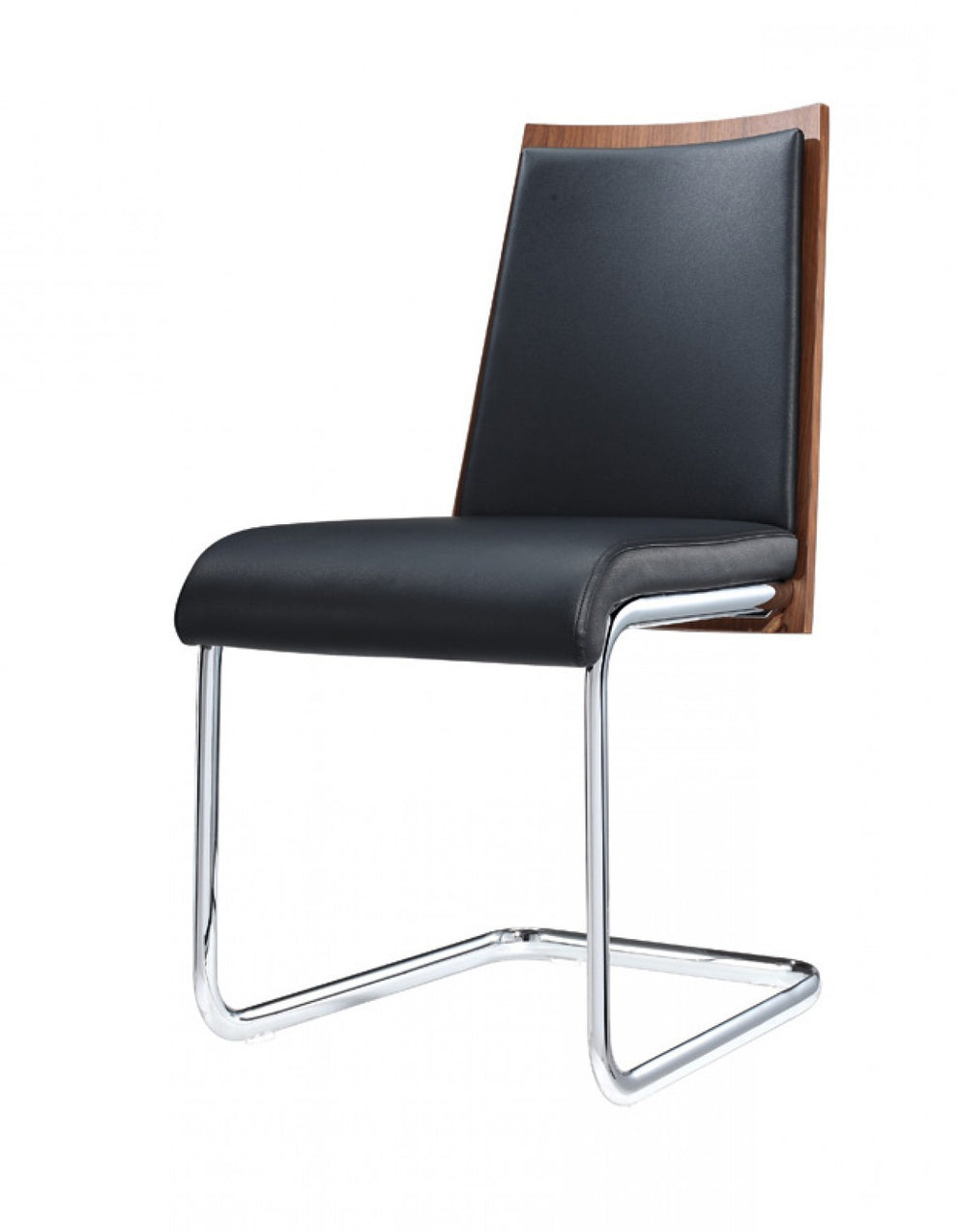 Morgan - Modern Black & Walnut Dining Chair (Set Of 2) By Homeroots | Dining Chairs | Modishstore - 3