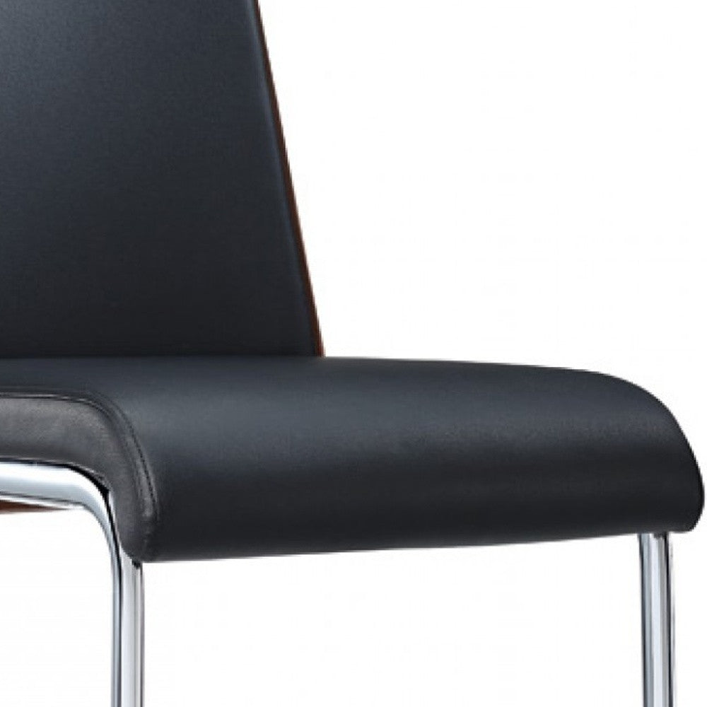 Morgan - Modern Black & Walnut Dining Chair (Set Of 2) By Homeroots | Dining Chairs | Modishstore - 5