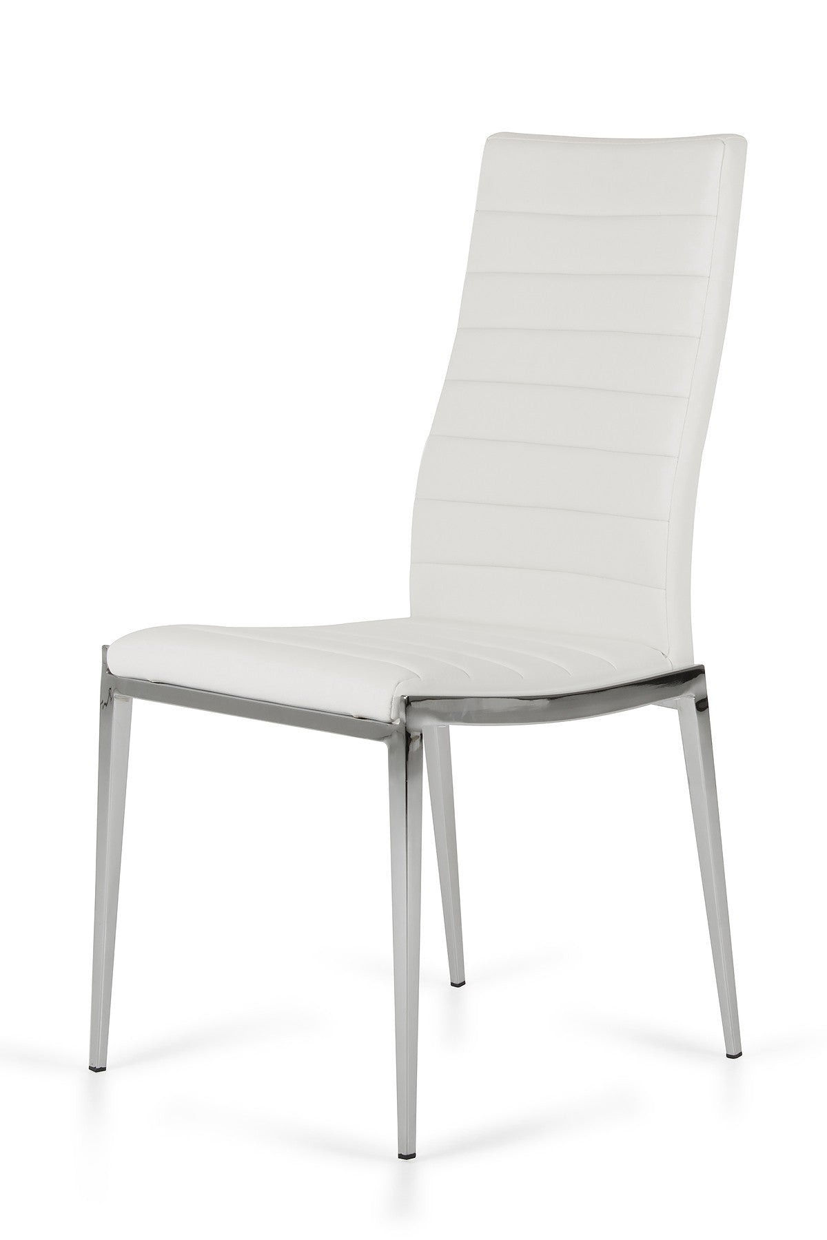 Libby - Modern White Leatherette Dining Chair (Set Of 2) By Homeroots | Dining Chairs | Modishstore - 2