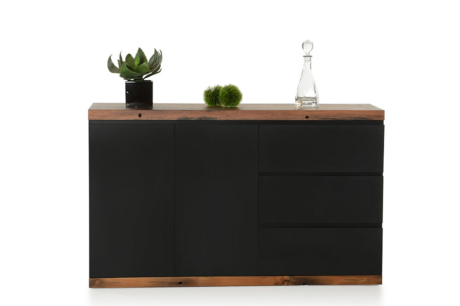 34' Black Mdf And Ship Wood Buffet By Homeroots | Sideboards | Modishstore