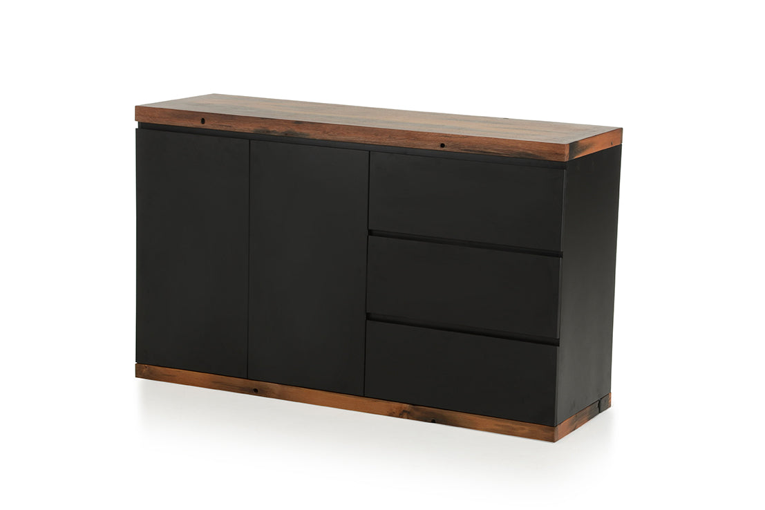 34' Black Mdf And Ship Wood Buffet By Homeroots | Sideboards | Modishstore - 2