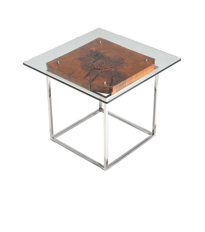 20' Wood Steel and Glass Tree Root End Table By Homeroots | End Tables | Modishstore