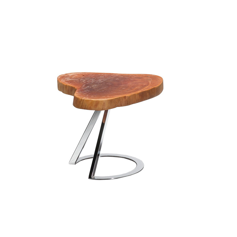 16' Live Edge Wood and Steel End Table By Homeroots | End Tables | Modishstore