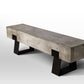 18' Concrete and Metal Bench By Homeroots | Benches | Modishstore