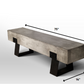 18' Concrete and Metal Bench By Homeroots | Benches | Modishstore - 2