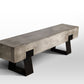 18' Concrete and Metal Bench By Homeroots | Benches | Modishstore - 3