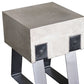 Modern Concrete And Black Stool By Homeroots | Stools | Modishstore - 4