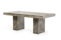 Dark Gray Concrete Dining Table By Homeroots