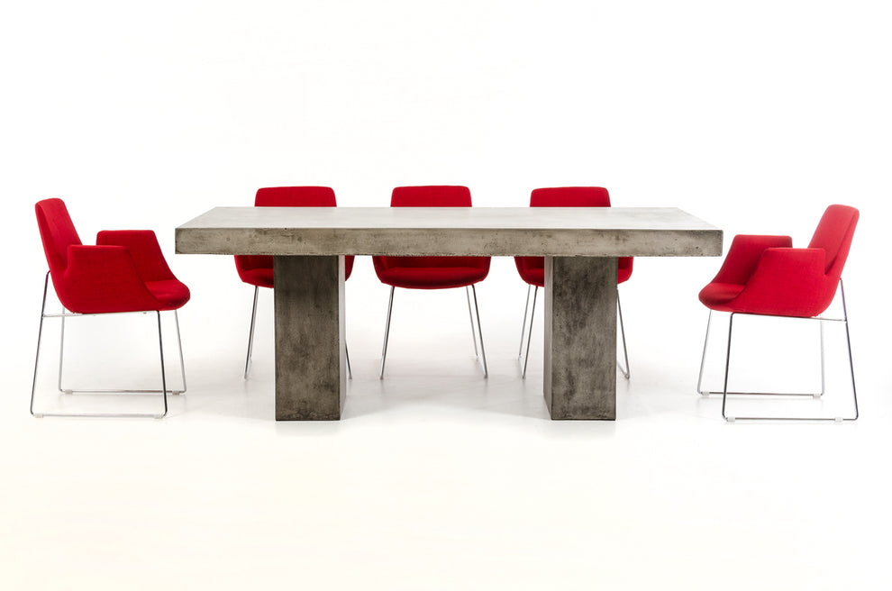 Dark Gray Concrete Dining Table By Homeroots | Dining Tables | Modishstore - 3