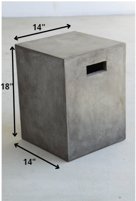 18' Concrete Dining Stool By Homeroots | Stools | Modishstore - 2
