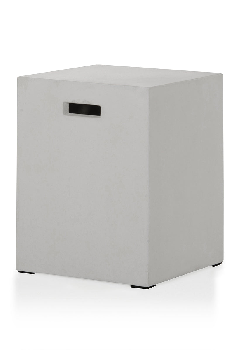 Ivory Concrete Dining Stool By Homeroots | Stools | Modishstore - 2