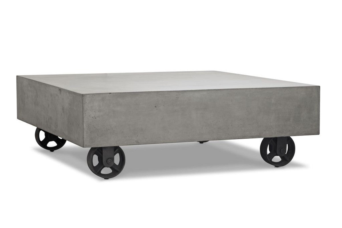 14' Concrete and Metal Coffee Table By Homeroots | Coffee Tables | Modishstore - 3