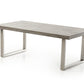 30' Concrete And Stainless Steel Dining Table By Homeroots - 283301 | Dining Tables | Modishstore