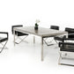 30' Concrete And Stainless Steel Dining Table By Homeroots - 283306 | Dining Tables | Modishstore