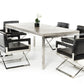 30' Concrete And Stainless Steel Dining Table By Homeroots - 283306 | Dining Tables | Modishstore - 5