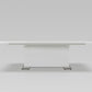 30' White Mdf And Steel Dining Table By Homeroots - 283320 | Dining Tables | Modishstore - 3