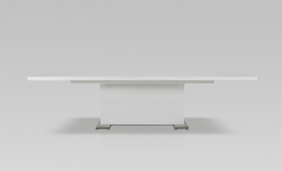 30' White Mdf And Steel Dining Table By Homeroots - 283320 | Dining Tables | Modishstore - 3