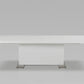 30' White Mdf And Steel Dining Table By Homeroots - 283320 | Dining Tables | Modishstore - 5