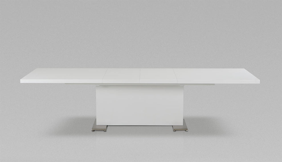 30' White Mdf And Steel Dining Table By Homeroots - 283320 | Dining Tables | Modishstore - 5