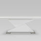 30' White Mdf And Steel Dining Table By Homeroots - 283322 | Dining Tables | Modishstore