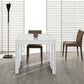 30" White Mdf Extendable Dining Table By Homeroots | Dining Tables | Modishstore - 3