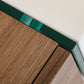 29' White and Walnut Veneer MDF and Glass Floating Console Table By Homeroots | Console Tables | Modishstore - 5