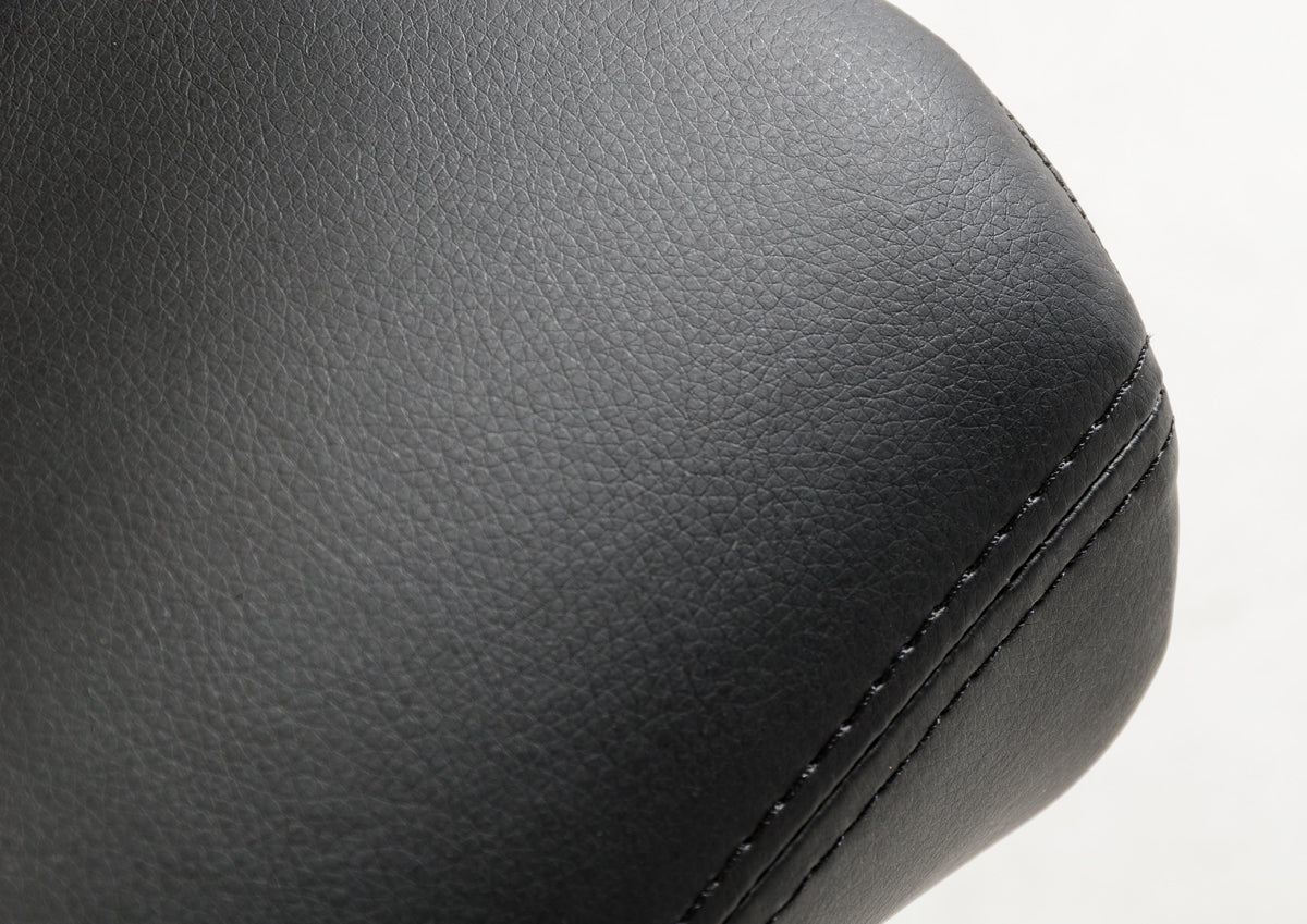 Two 37' Black Leatherette And Steel Dining Chairs By Homeroots | Dining Chairs | Modishstore - 2