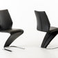 Two 37' Black Leatherette And Steel Dining Chairs By Homeroots | Dining Chairs | Modishstore - 3
