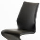 Two 37' Black Leatherette And Steel Dining Chairs By Homeroots | Dining Chairs | Modishstore - 4