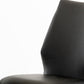 Two 37' Black Leatherette And Steel Dining Chairs By Homeroots | Dining Chairs | Modishstore - 5