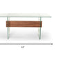 30" White and Walnut Veneer MDF and Glass Desk with Shelves By Homeroots | Desks | Modishstore - 4