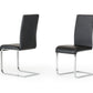 Two 38' Black Leatherette And Metal Dining Chairs By Homeroots | Dining Chairs | Modishstore