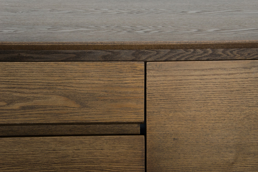 34' Tobacco Wood And Veneer Buffet By Homeroots | Sideboards | Modishstore - 4