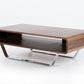 14' Walnut Veneer and Steel Coffee Table By Homeroots | Coffee Tables | Modishstore