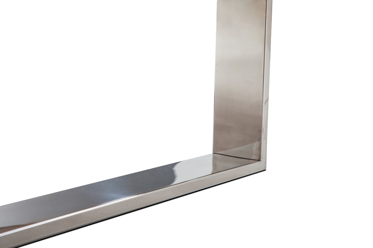 19' Walnut Veneer and Steel End Table By Homeroots | End Tables | Modishstore - 5