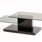 15' Black Oak MDF and Glass Coffee Table By Homeroots | Coffee Tables | Modishstore