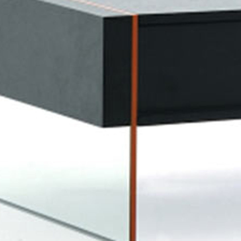 15' Black MDF and Glass Floating Coffee Table By Homeroots | Coffee Tables | Modishstore - 5