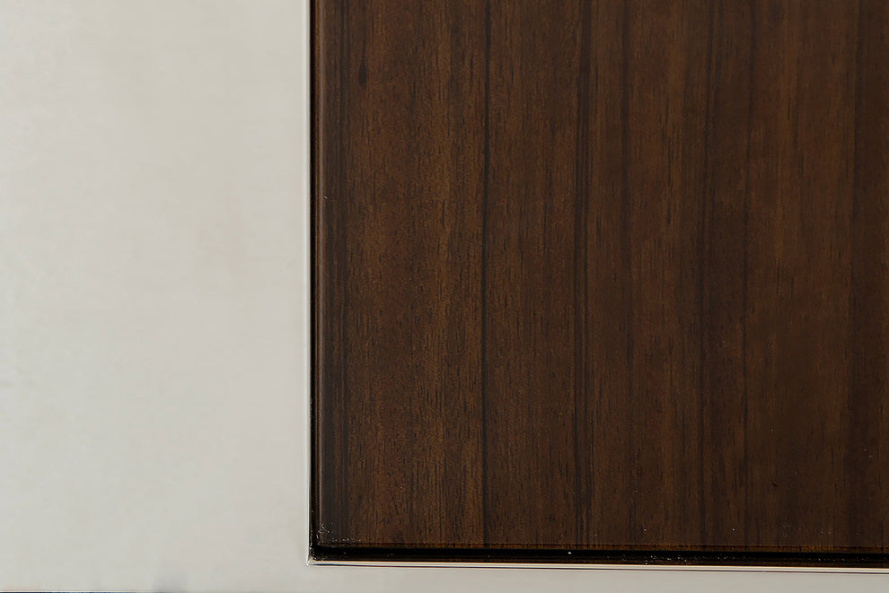 32' Golden Veneer Glass And Steel Buffet By Homeroots | Sideboards | Modishstore - 5