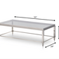 18' Steel and Glass Coffee Table By Homeroots - 283428 | Coffee Tables | Modishstore - 6