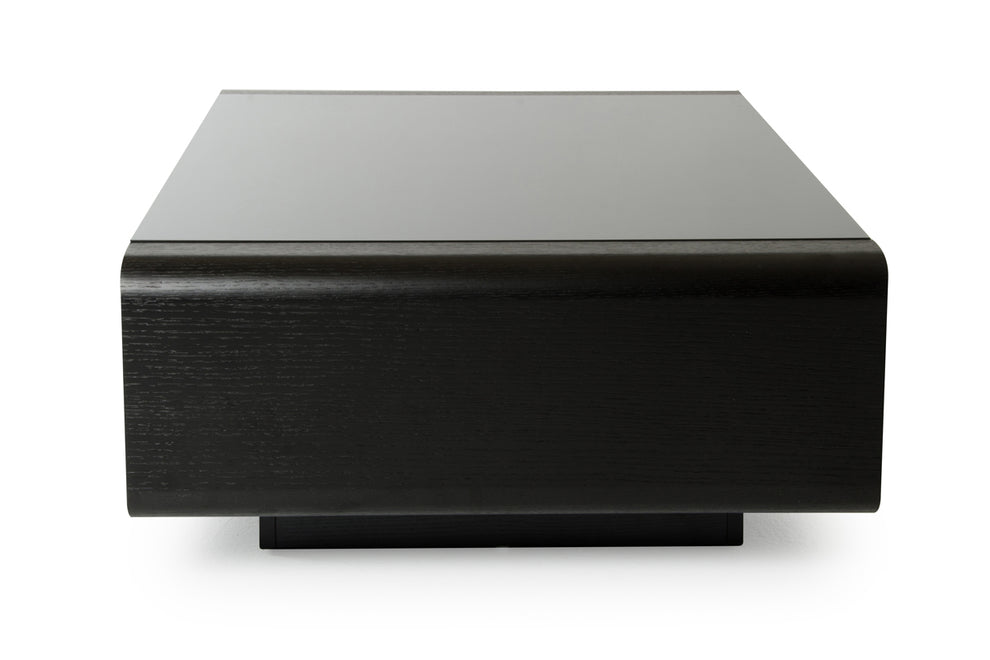 13" Black Oak Veneer and Glass Coffee Table By Homeroots | Coffee Tables | Modishstore - 4