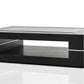 14' Black Oak Veneer and Glass Coffee Table By Homeroots | Coffee Tables | Modishstore