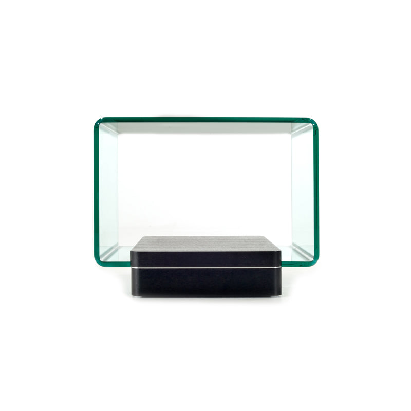 19' Oak Veneer and Glass End Table By Homeroots | End Tables | Modishstore - 4