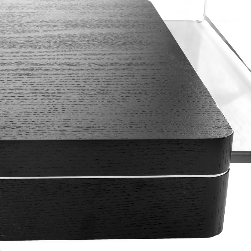 19' Oak Veneer and Glass End Table By Homeroots | End Tables | Modishstore - 5