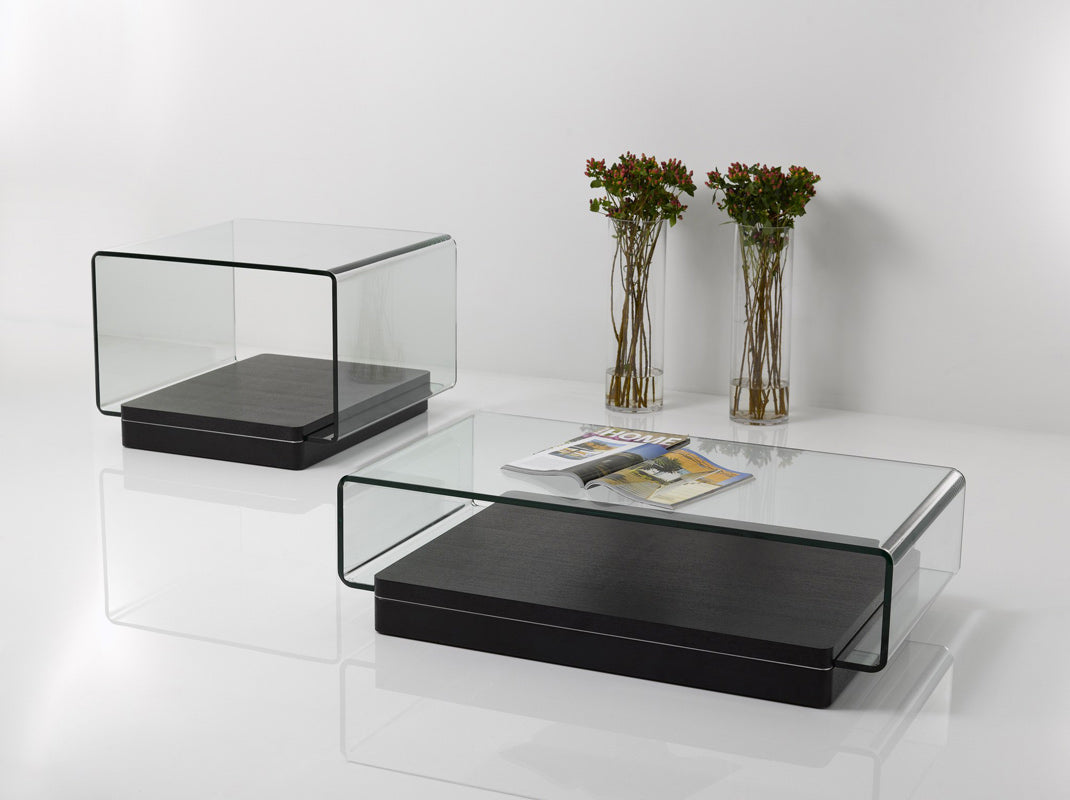 19' Oak Veneer and Glass End Table By Homeroots | End Tables | Modishstore