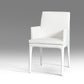 34' White Leatherette And Metal Dining Chair By Homeroots | Dining Chairs | Modishstore