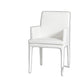 34' White Leatherette And Metal Dining Chair By Homeroots | Dining Chairs | Modishstore - 4