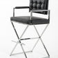 43' Black Leatherette And Steel Bar Stool By Homeroots | Bar Stools | Modishstore