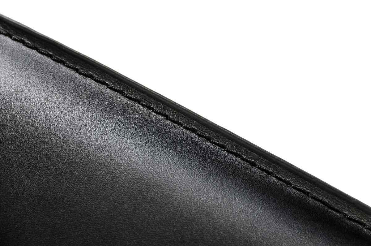 41' Black Eco Leather And Steel Bar Stool By Homeroots | Bar Stools | Modishstore - 4