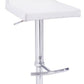 42' White Leatherette And Steel Bar Stool By Homeroots | Bar Stools | Modishstore